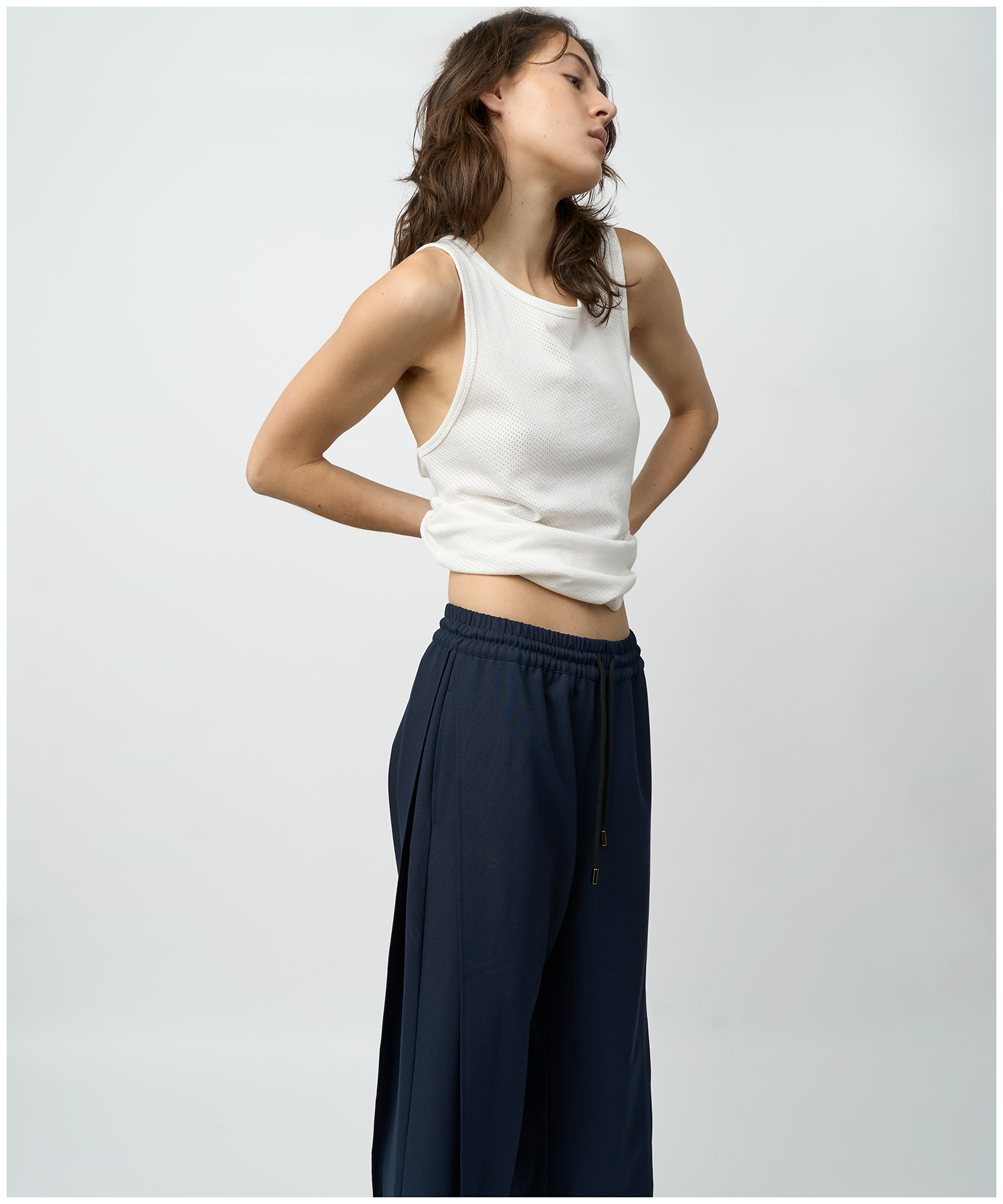 FNT 009 Double Side-Pleated Track V2 (Navy) image 3
