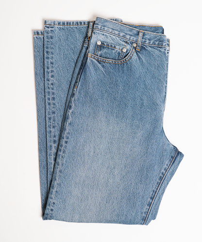FNT 103 Double Dip Dad Jeans (Mid Wash)