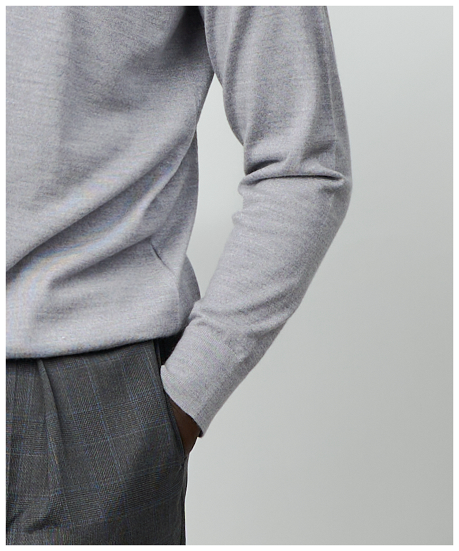 FNT 015AUS Merino Polo Long Sleeve (Grey) image 12
