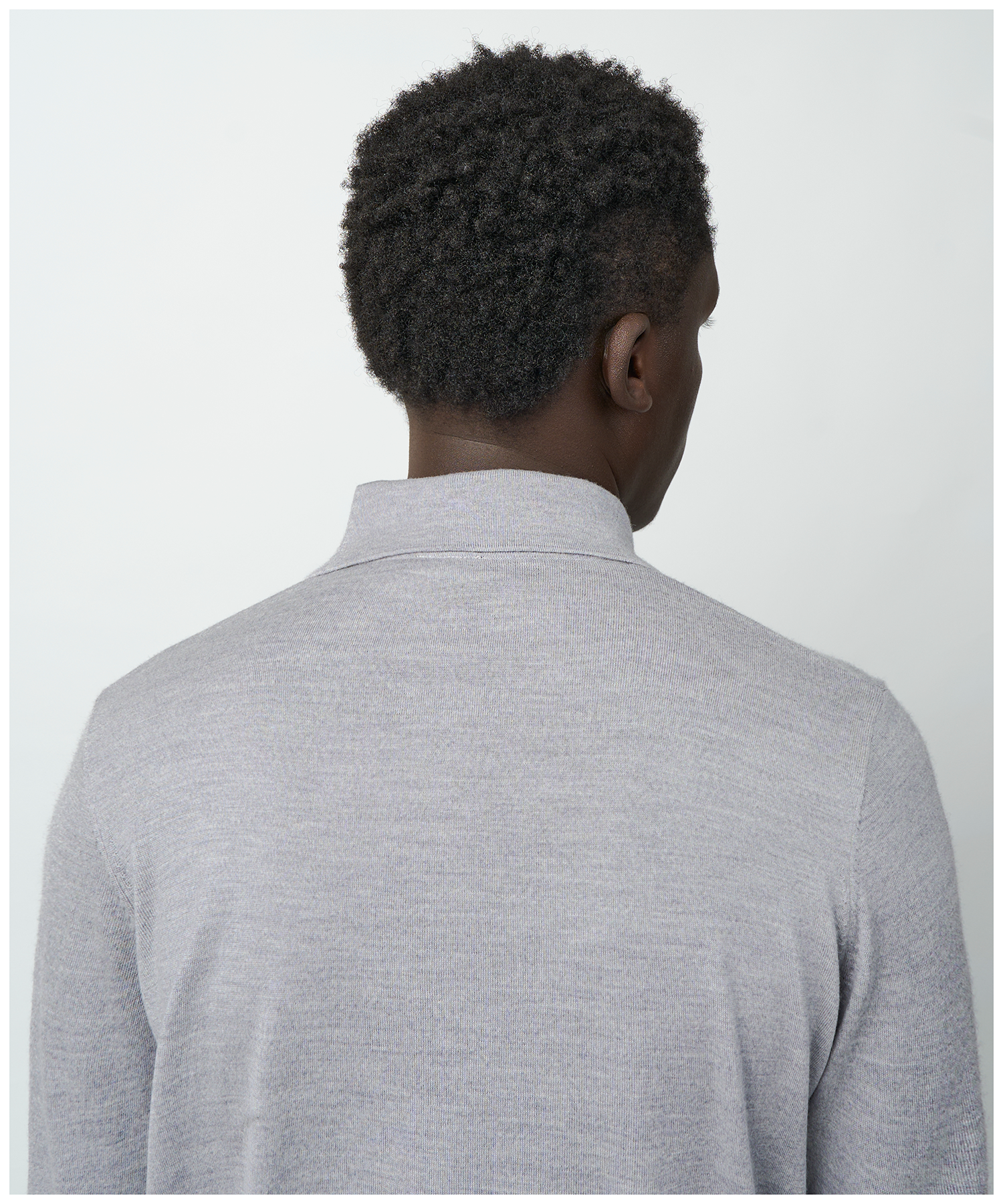 FNT 015AUS Merino Polo Long Sleeve (Grey) image 14