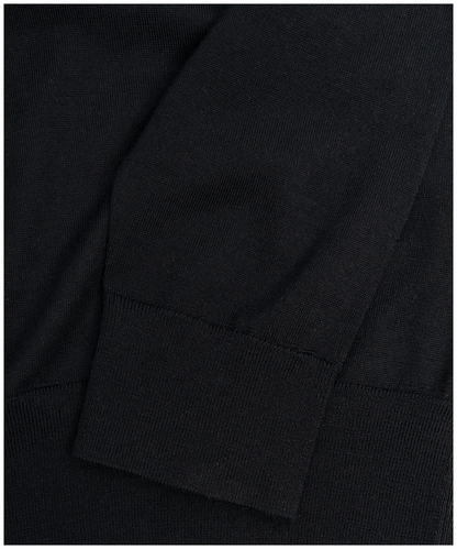 FNT 015 Merino Polo Long Sleeve (Black)