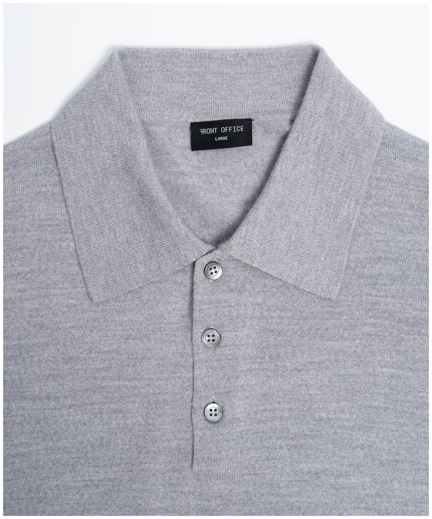 FNT 015AUS Merino Polo Long Sleeve (Grey) image 15