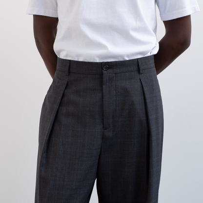 Lightweight Portugal Trousers (Glen Check/Grey)