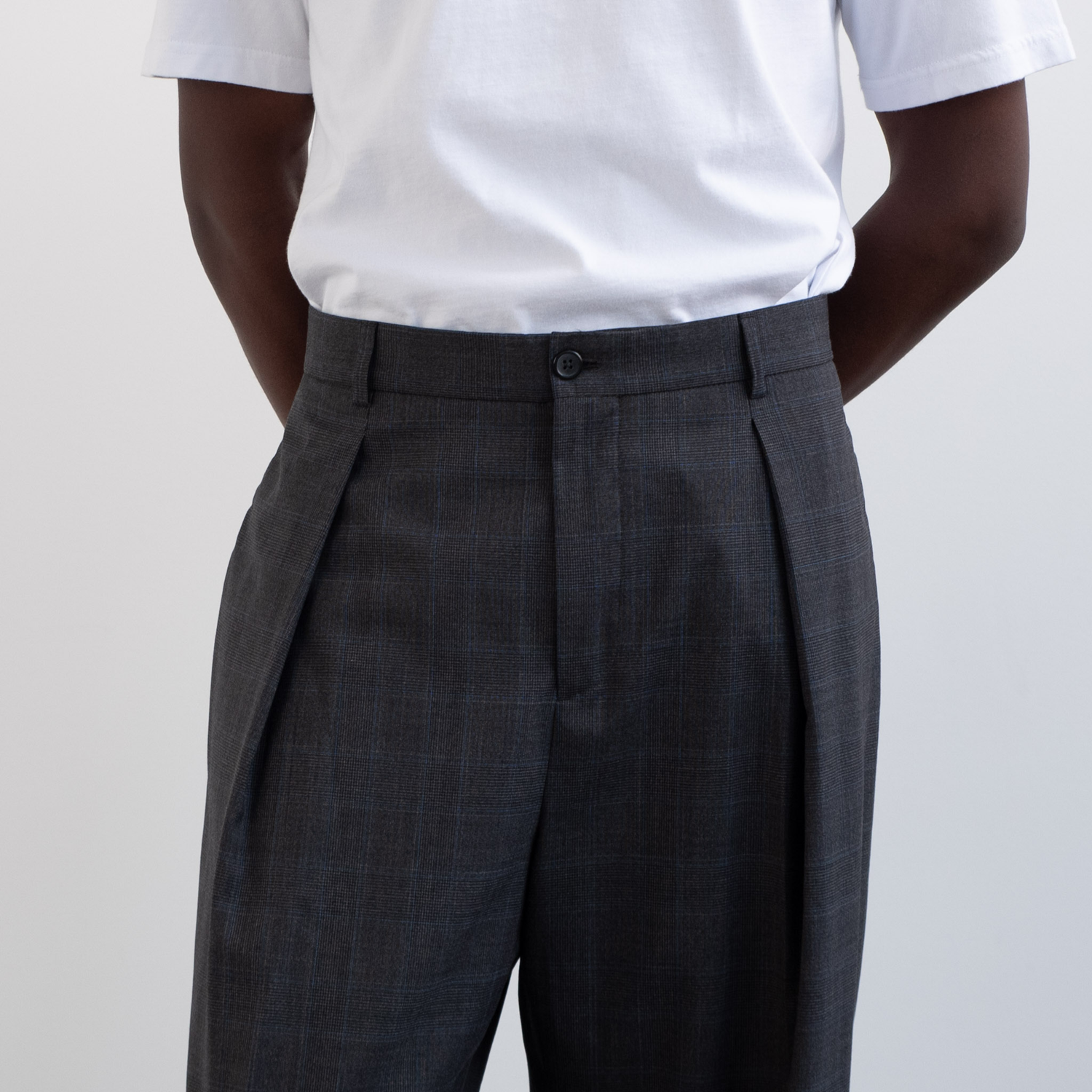 FNT 031 Lightweight Portugal Trousers (Glen Check) image 4