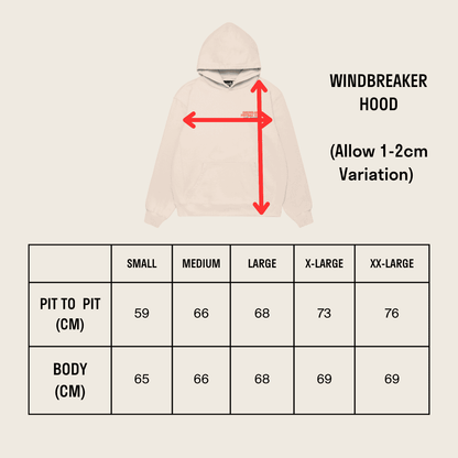 All Australian Twin Windbreaker Hood (Creme Brulee)