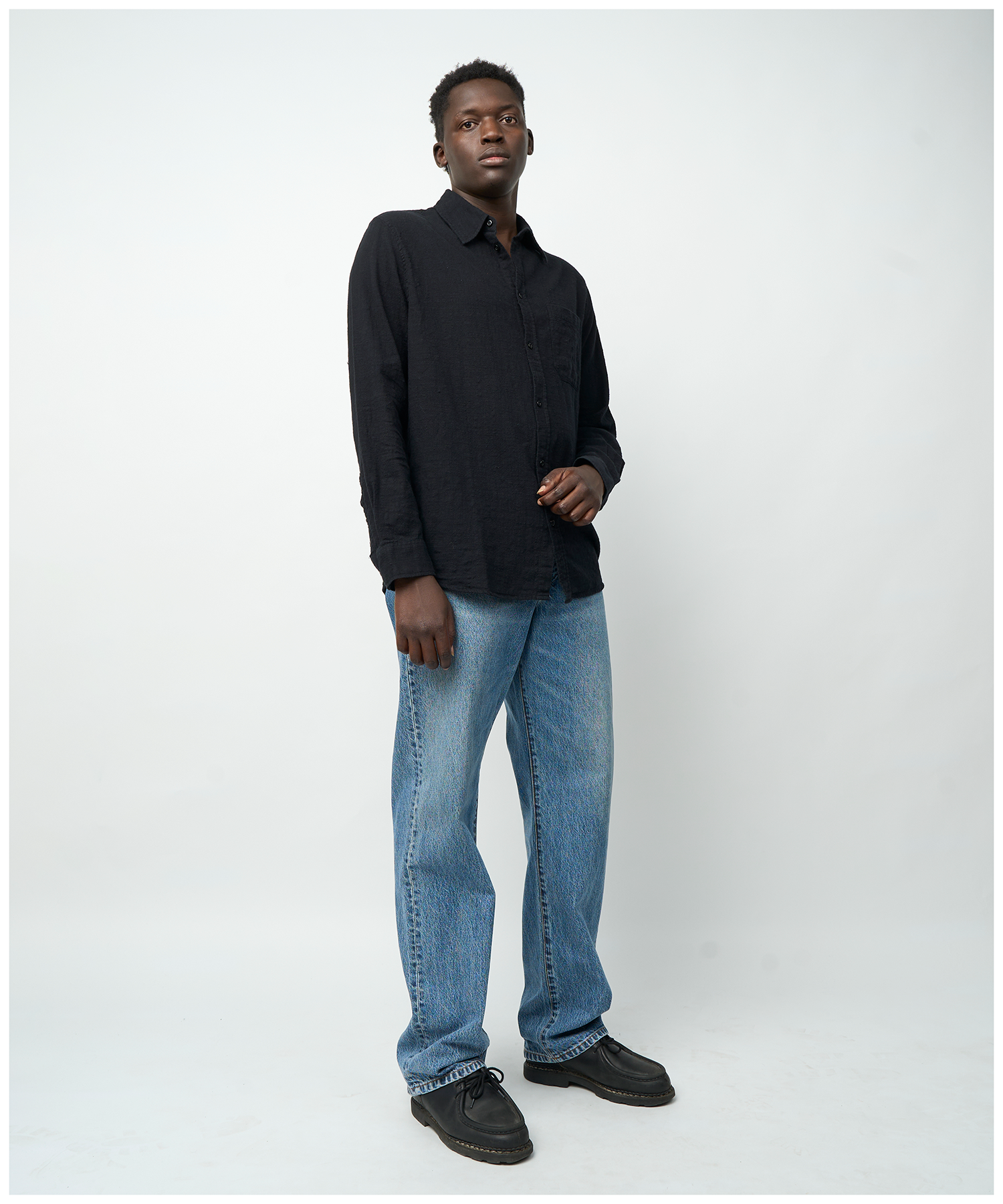 FNT 017 Woven Shirt (Black) image 4