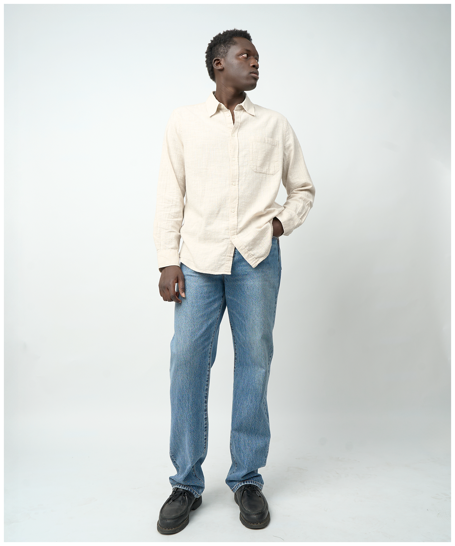 FNT 017 Woven Shirt (Ecru) image 6