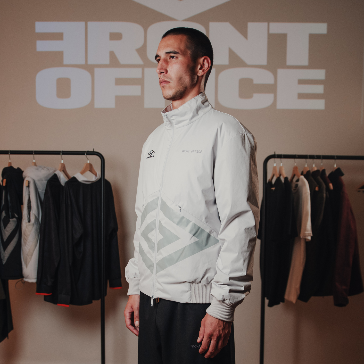 FXU 002 UMBRO x Front Office Bench Jacket (Grey) image 2