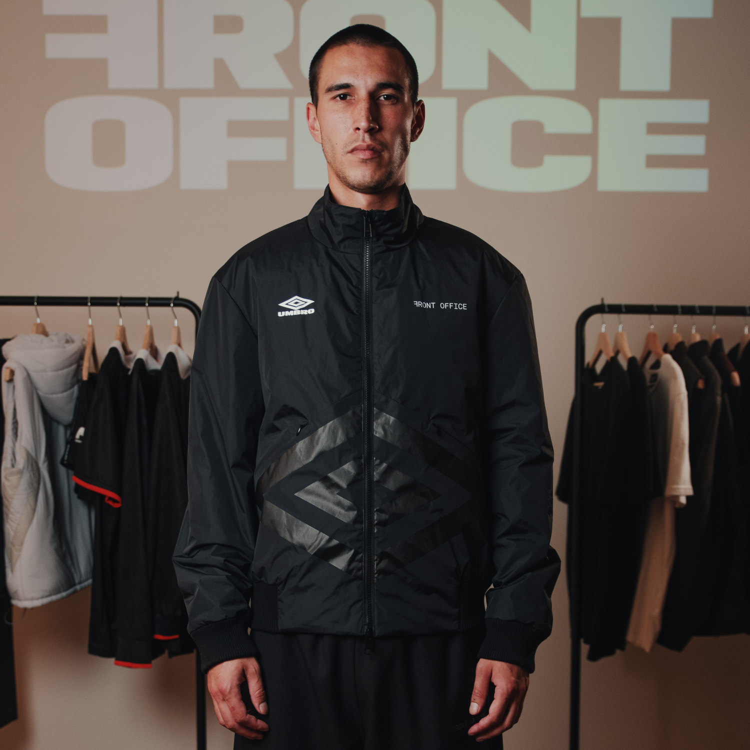FXU 002 Front Office x UMBRO Bench Jacket (Black) image 1
