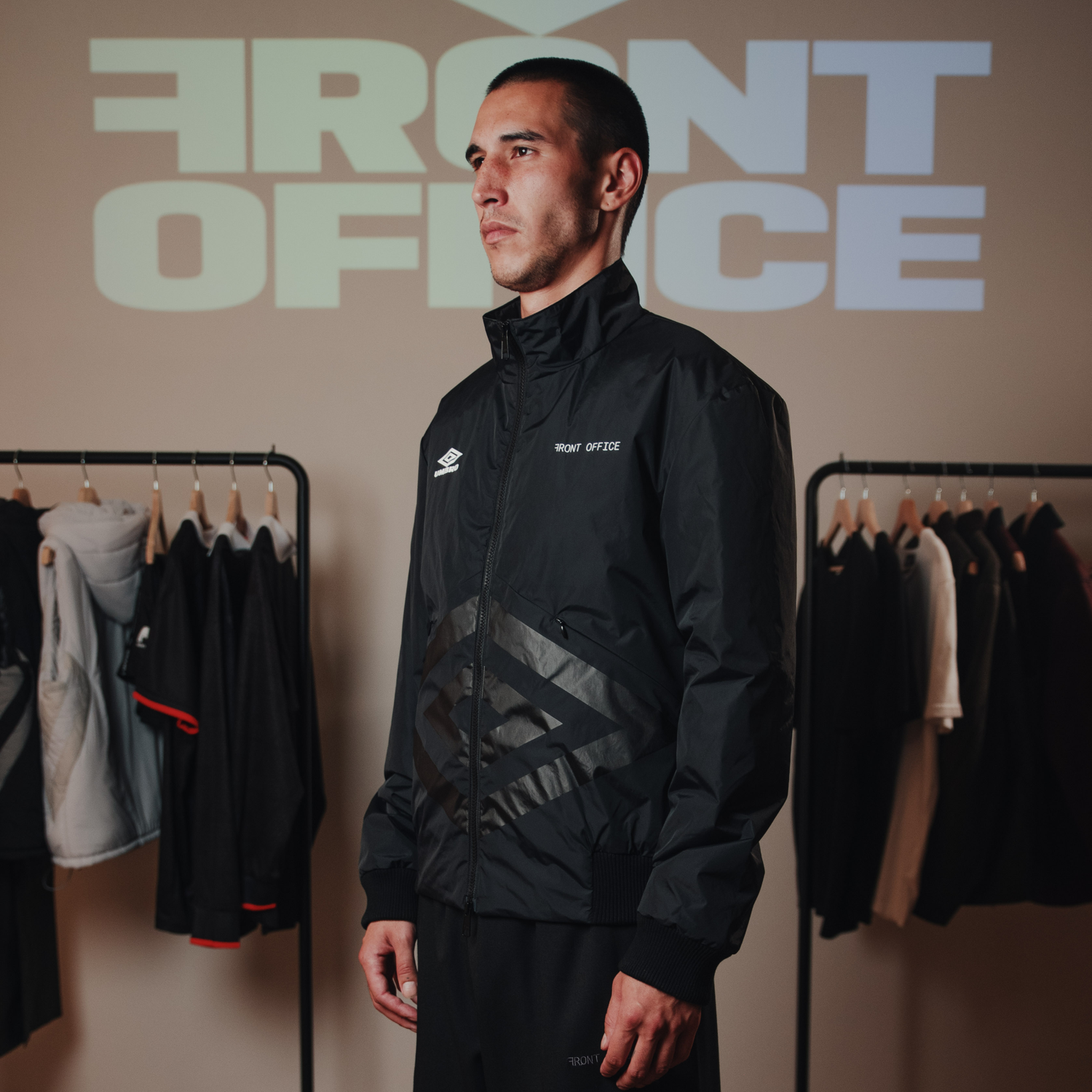 FXU 002 Front Office x UMBRO Bench Jacket (Black) image 2