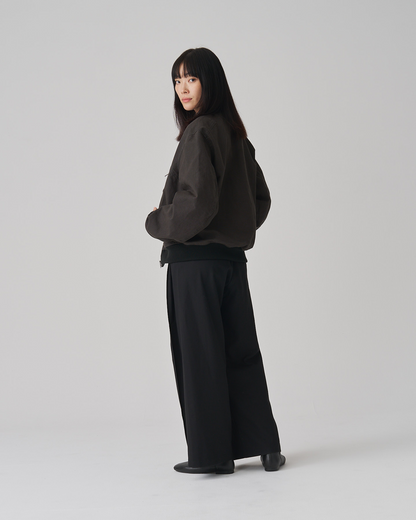 FNT 050 Garment Dyed X-Bomber (Black)