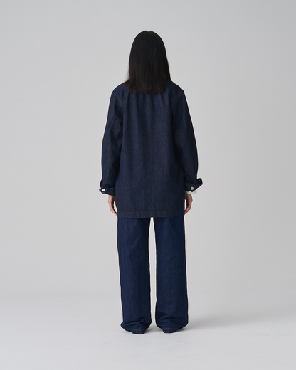 FGN 008AUS Soft Denim Chore Coat (Indigo Cotton)