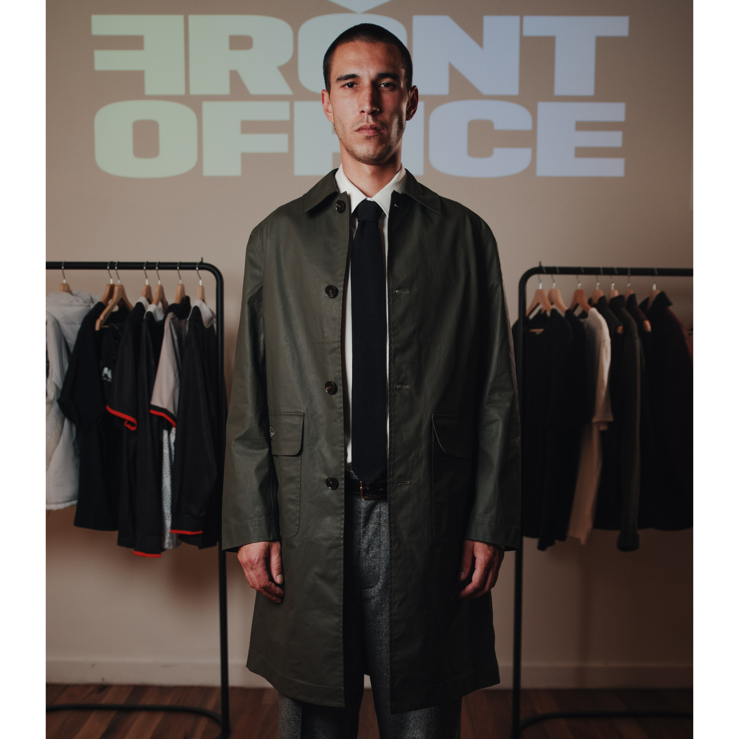 FXU 009 Front Office x UMBRO Deadline Coat (Khaki) image 1