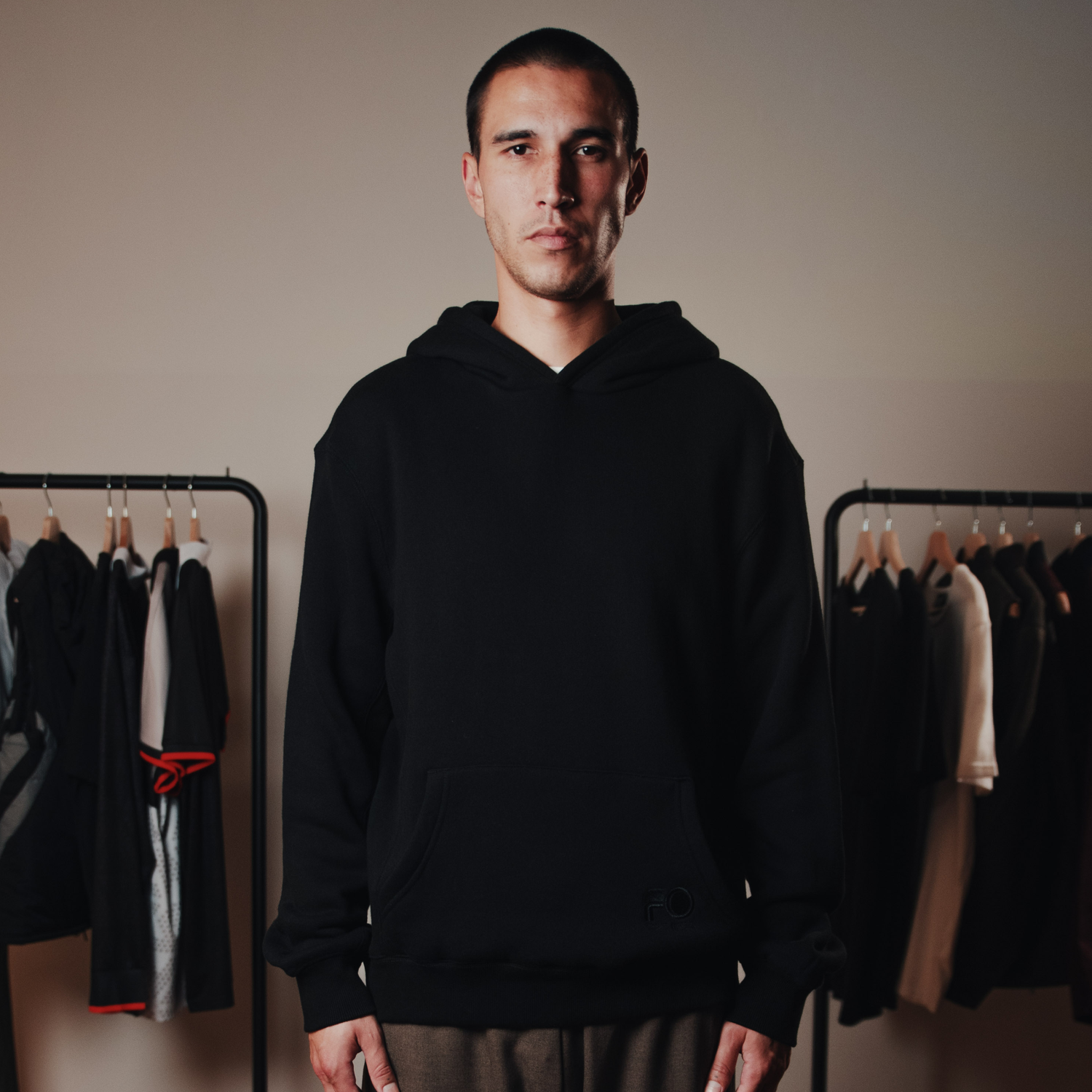 FNT 006 Architect Side Panel Hoodie (Black) image 1