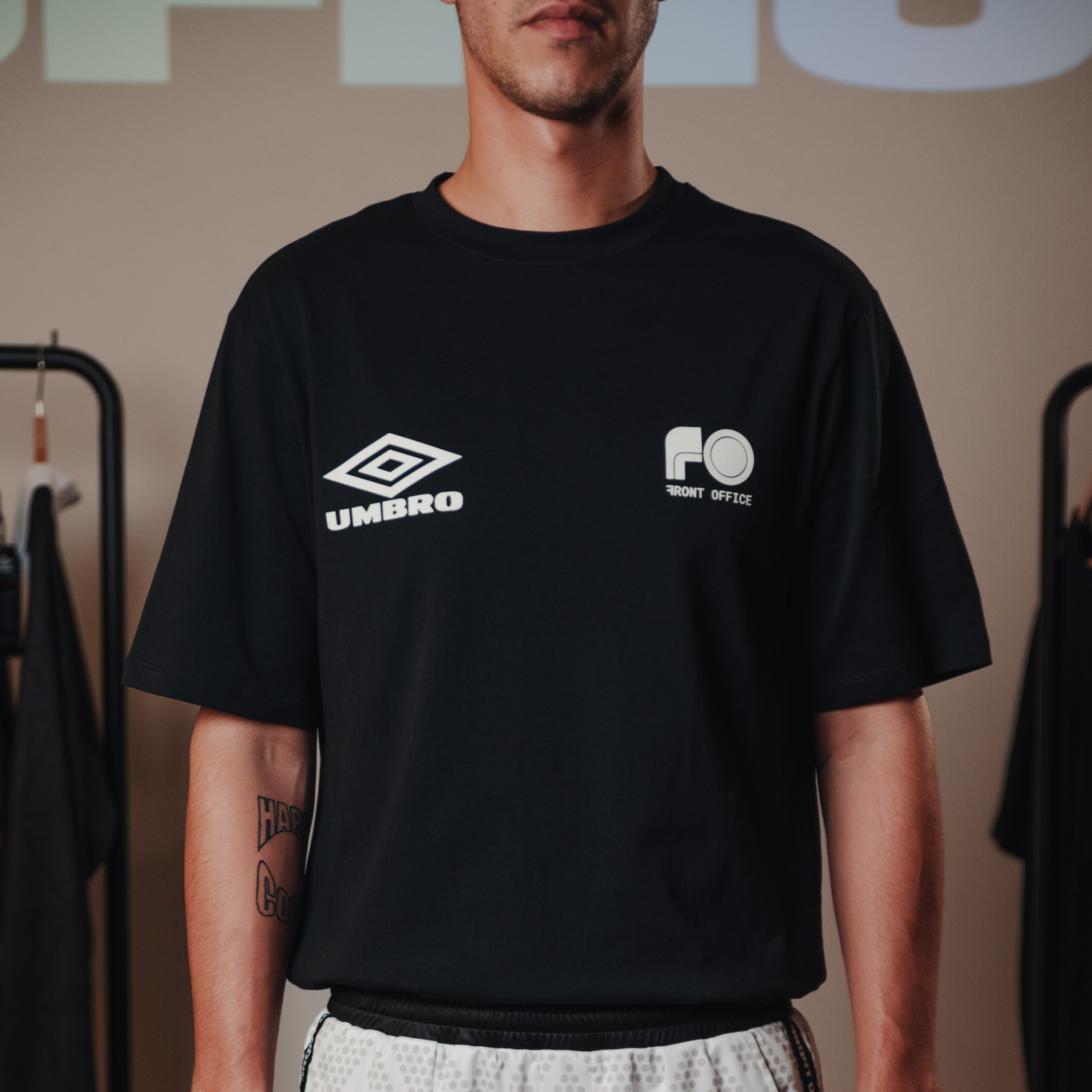FXU 008 Front Office x UMBRO Organic Cotton T-Shirt (Black) image 2