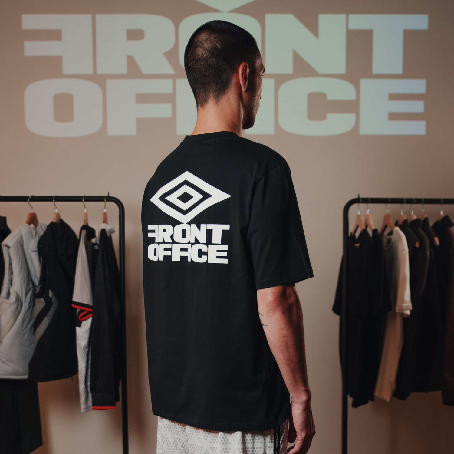 FXU 008 Front Office x UMBRO Organic Cotton T-Shirt (Black) image 1