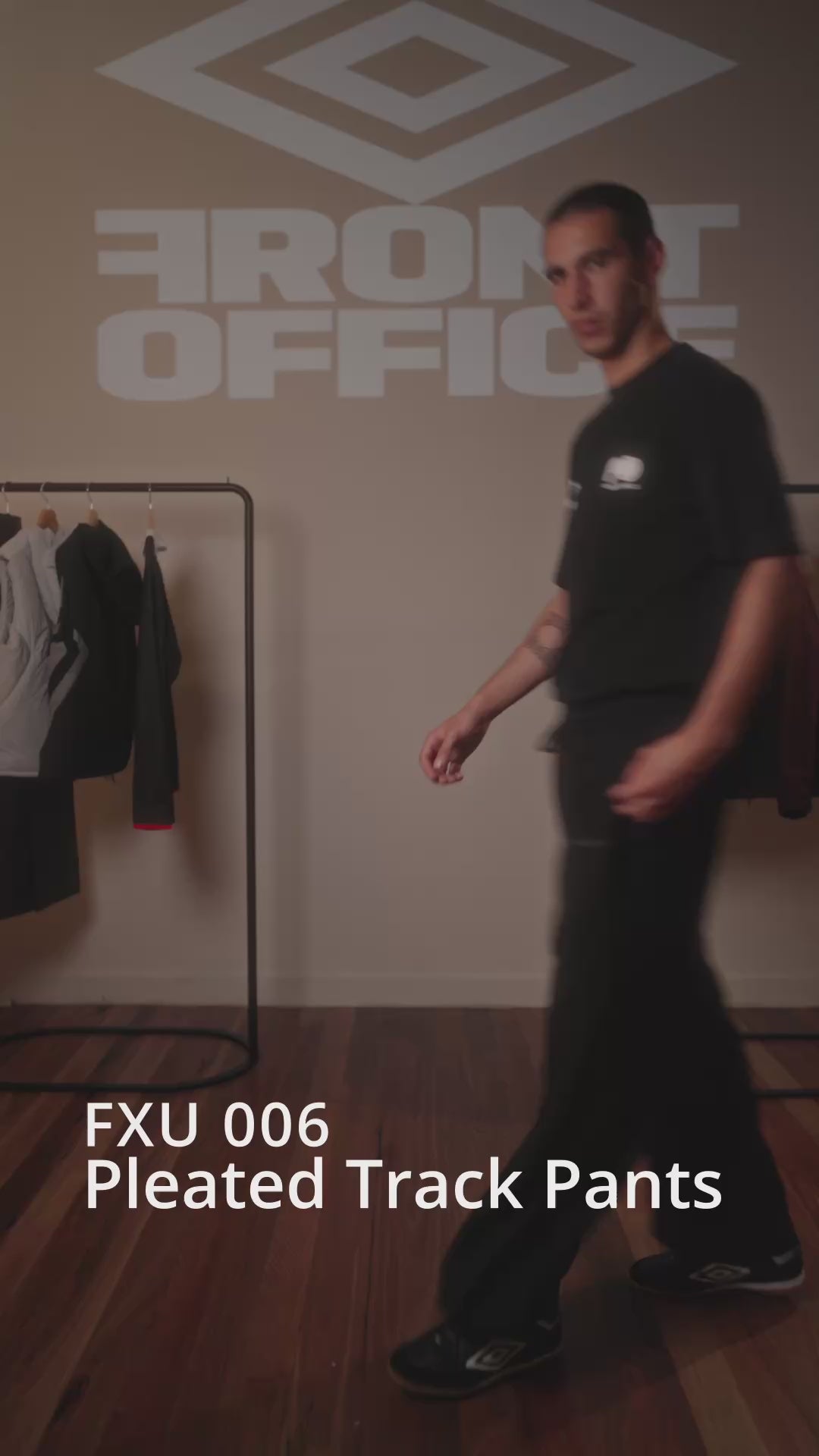 FXU 006 Front Office x UMBRO Side Pleated Track Pant (Black)