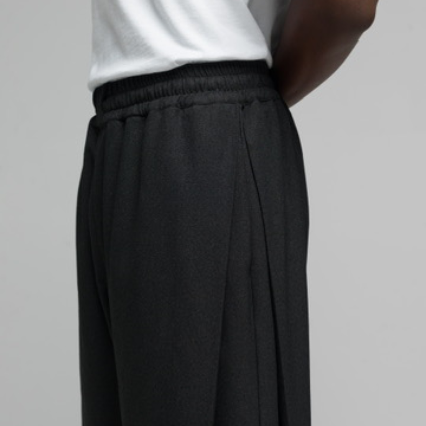 FNT 028 Charcoal Side-pleated Trackpants (PRE-ORDER)