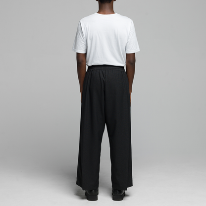 FNT 028 Charcoal Side-pleated Trackpants (PRE-ORDER)