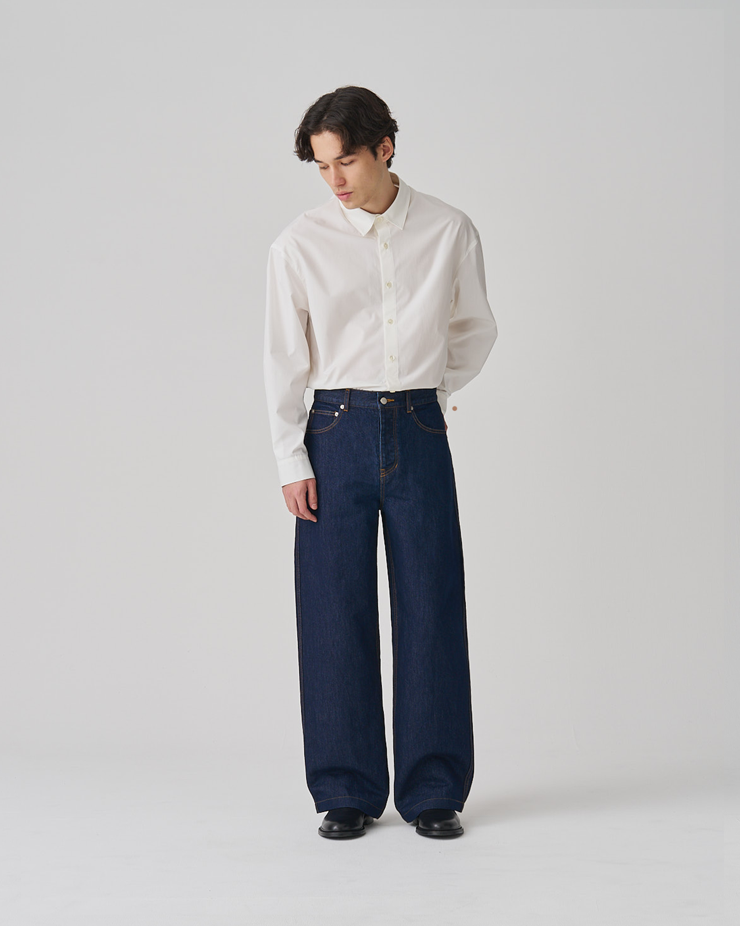 FGN 001AUS Minimus Jean (Indigo Cotton/Washi Paper) image 1