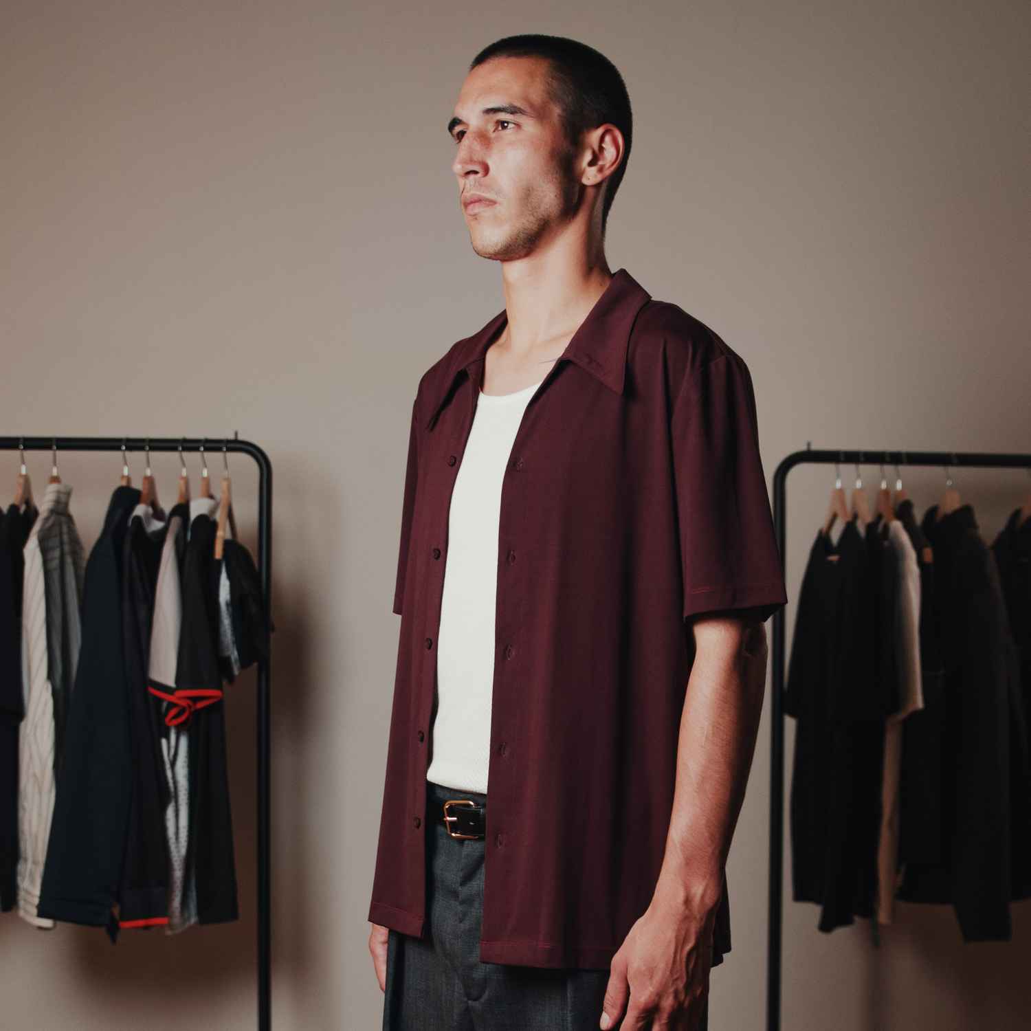 FNT 010 Vacanza Disco Shirt (Burgundy) image 2