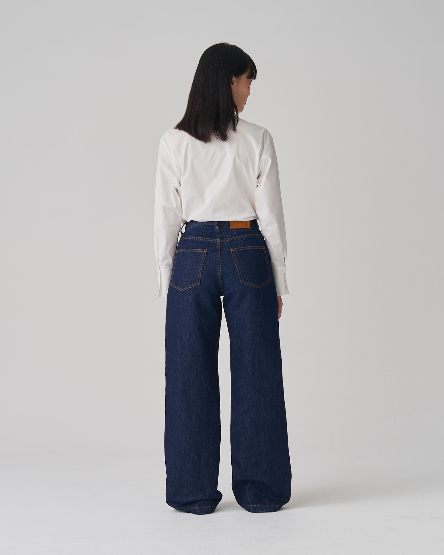 FGN 015AUS Women's Wide Jean (Indigo Cotton/Washi Paper)
