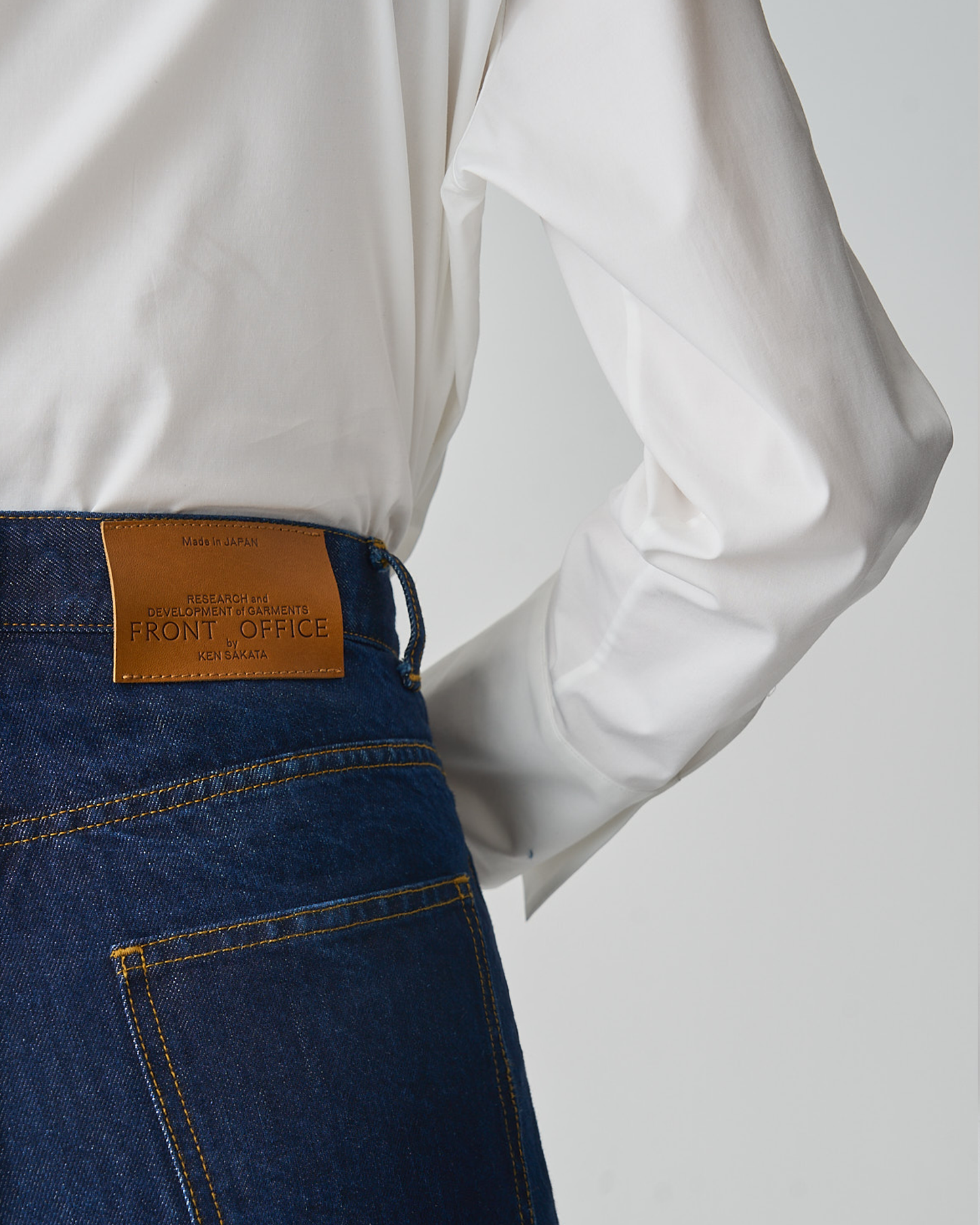 FGN 015UK Women's Wide Jean (Indigo Cotton/Washi Paper) image 7