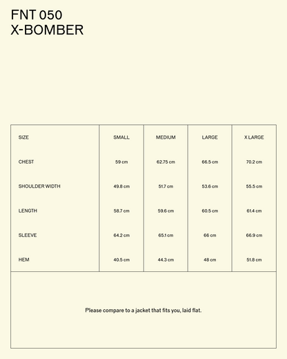 FNT 050 Garment Dyed X-Bomber (Black)